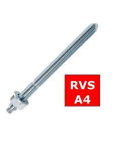 Ankerstang voor chemische ankers RVS A4 Smart